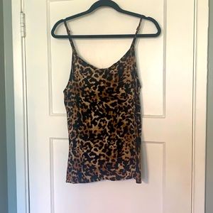 Animal print spaghetti strap cami